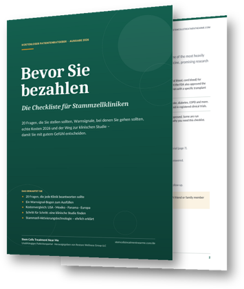 Bevor Sie bezahlen: Die Checkliste für Stammzellkliniken – kostenloses PDF