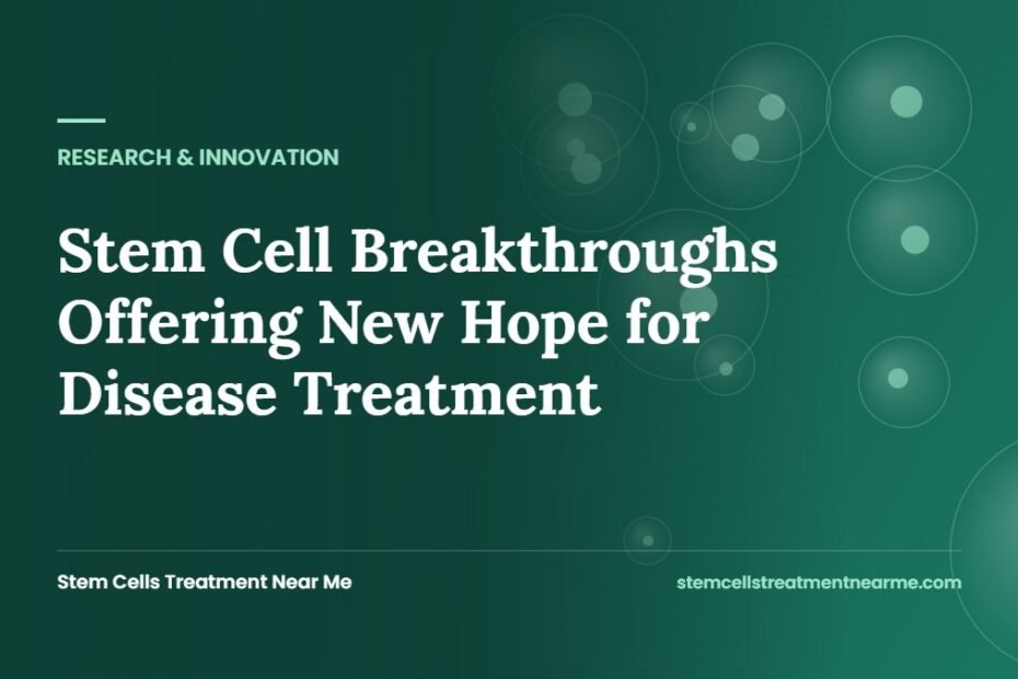 Stem Cell Breakthroughs Offering New Hope for Disease Treatment