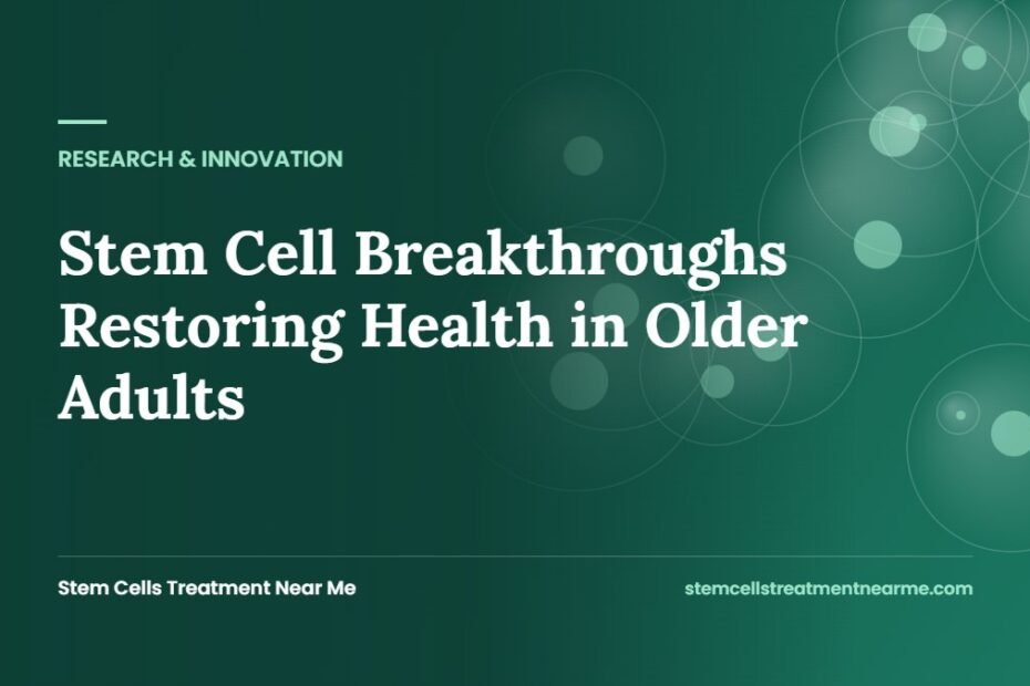 Stem Cell Breakthroughs Restoring Health in Older Adults