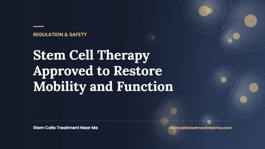 Stem Cell Therapy Approved to Restore Mobility and Function