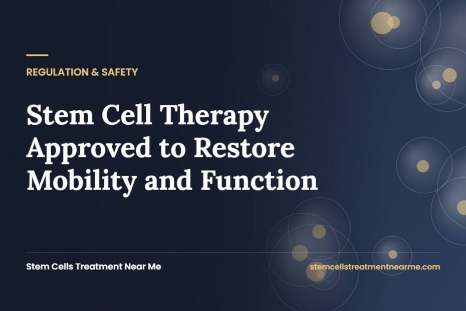 Stem Cell Therapy Approved to Restore Mobility and Function