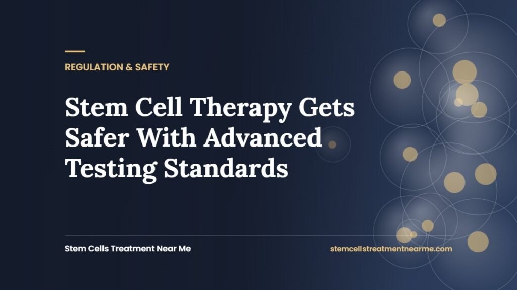 Stem Cell Therapy Gets Safer With Advanced Testing Standards