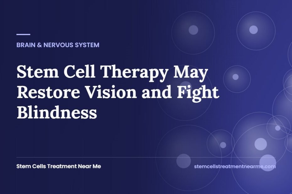 Stem Cell Therapy May Restore Vision and Fight Blindness