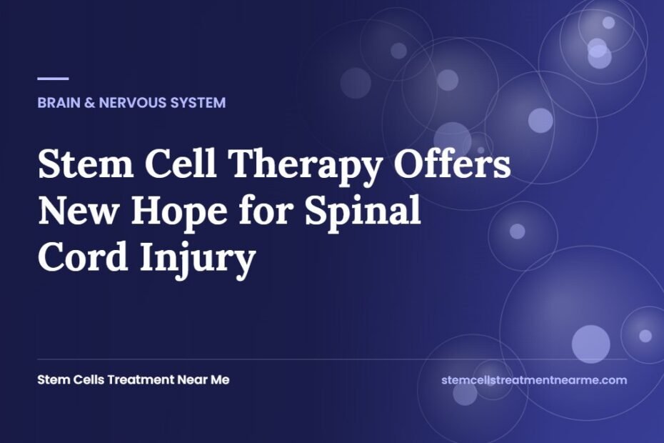 Stem Cell Therapy Offers New Hope for Spinal Cord Injury