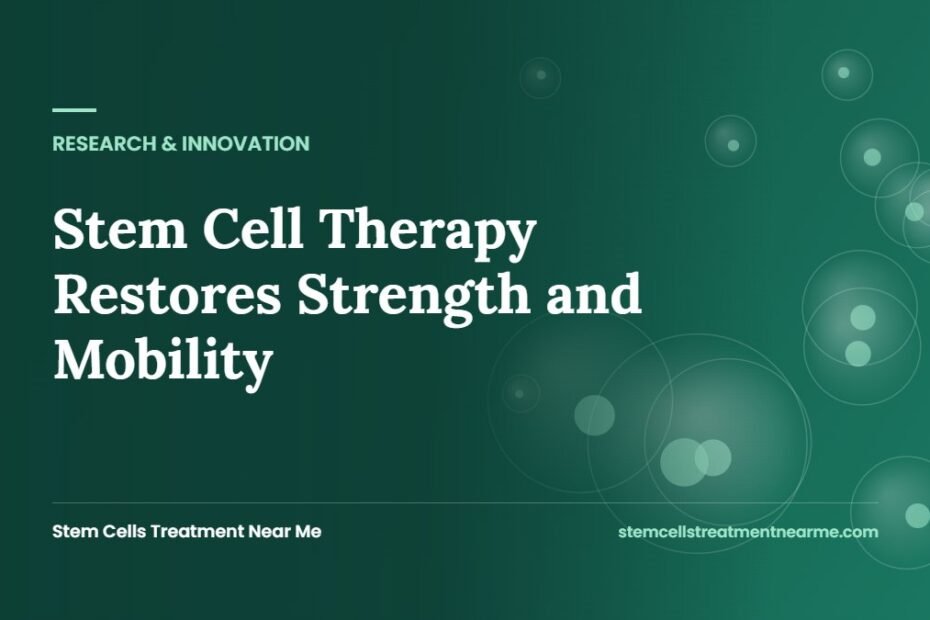 Stem Cell Therapy Restores Strength and Mobility