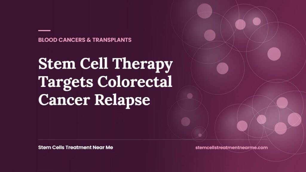 Stem Cell Therapy Targets Colorectal Cancer Relapse