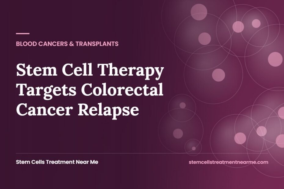 Stem Cell Therapy Targets Colorectal Cancer Relapse